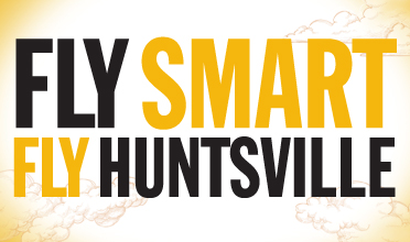 Fly smart. Fly Huntsville. logotype