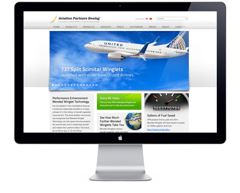 AviationPartnersBoeing.com home page