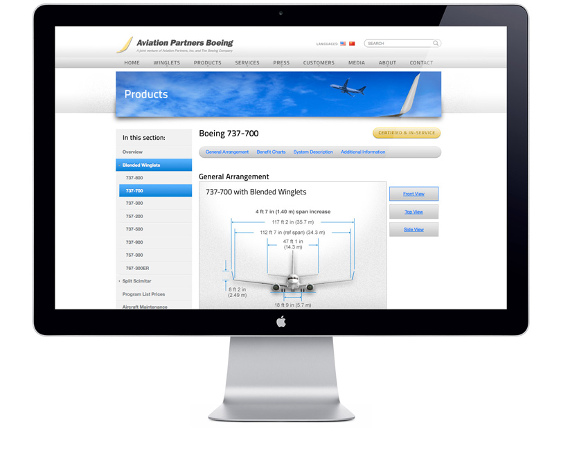 AviationPartnersBoeing.com product page