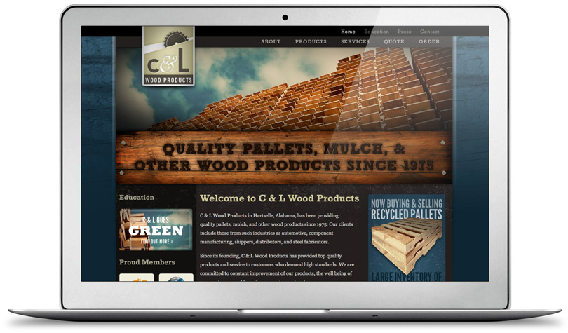 CLWoodProducts.com home page