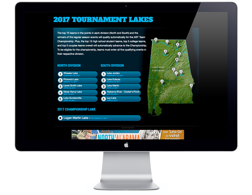 Alabama Bass Trail Tournament Series website