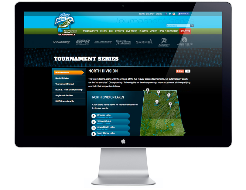Alabama Bass Trail Tournament Series website