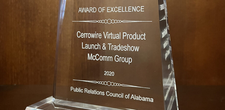 McComm Team wins the PRCA Award of Excellence for Cerrowire