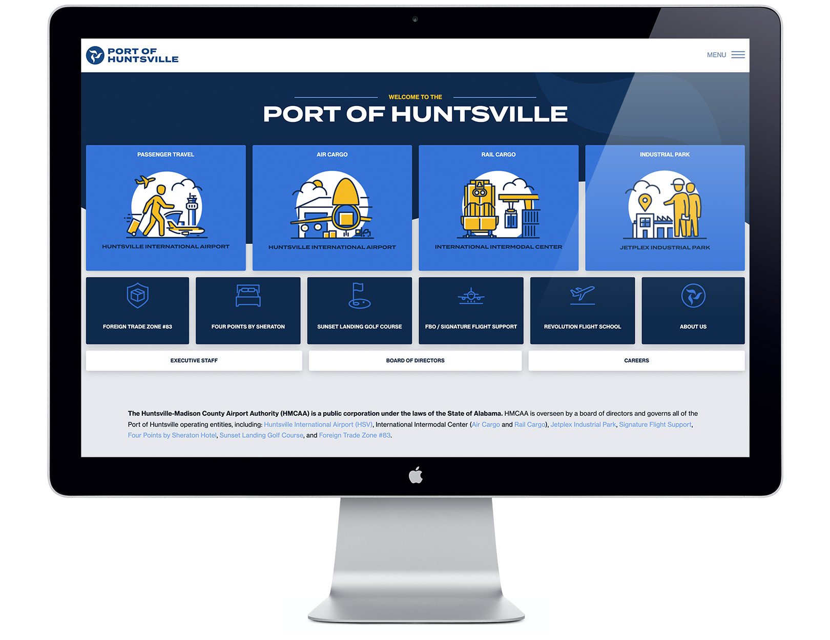 FlyHuntsville.com new website portal page